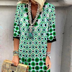 Capatee Printed Tunic Dress L